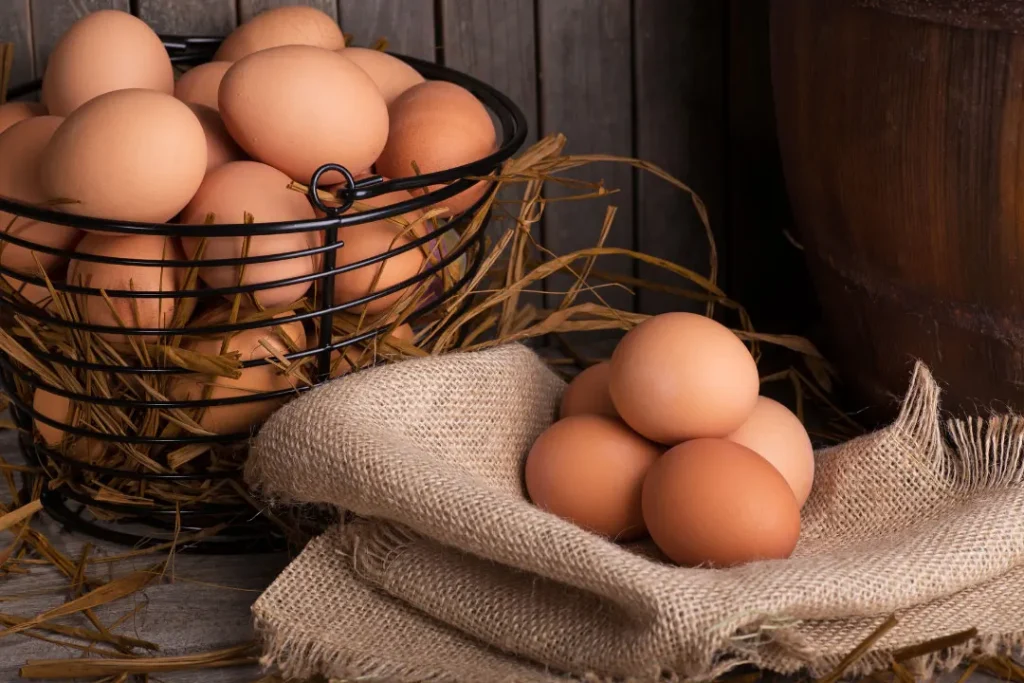 Eggs are rich in protein. 
