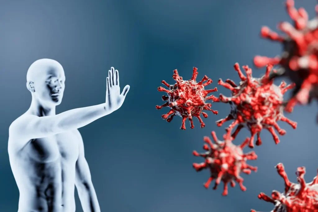 computer artwork of health immune system