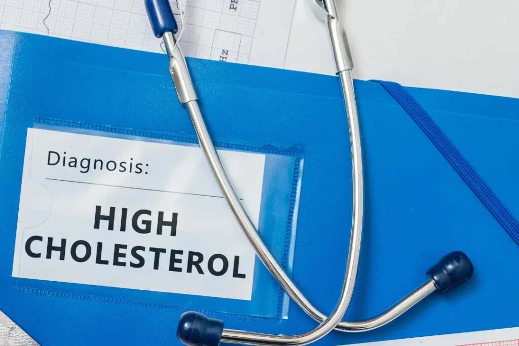 High level of cholesterol is dangerous to health. 