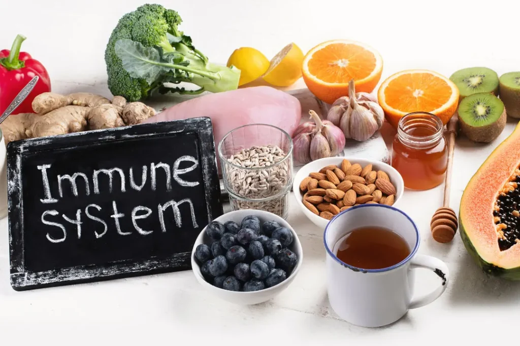 Food items for improving the immune system. 