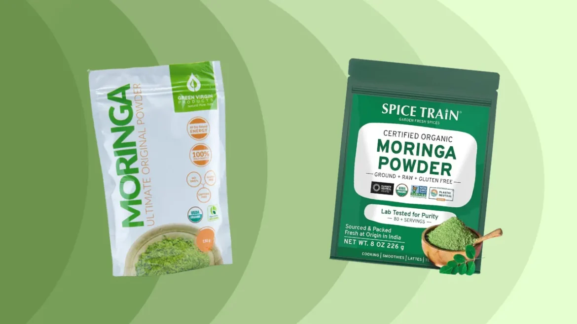 SPICE TRAIN Organic Moringa Powder vs. Green Virgin Products Moringa Ultimate Organic Powder